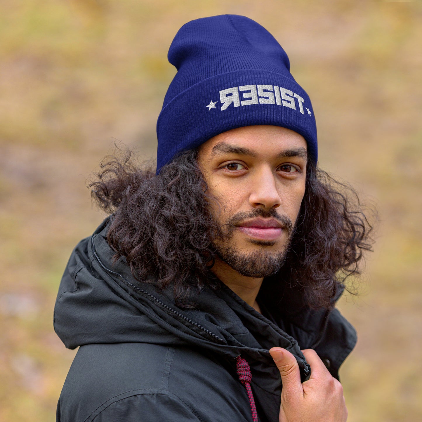 Resist Blue Beanie