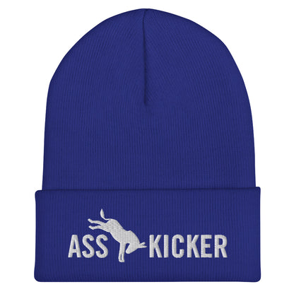 Donkey Democrat Ass Kicker Blue Beanie