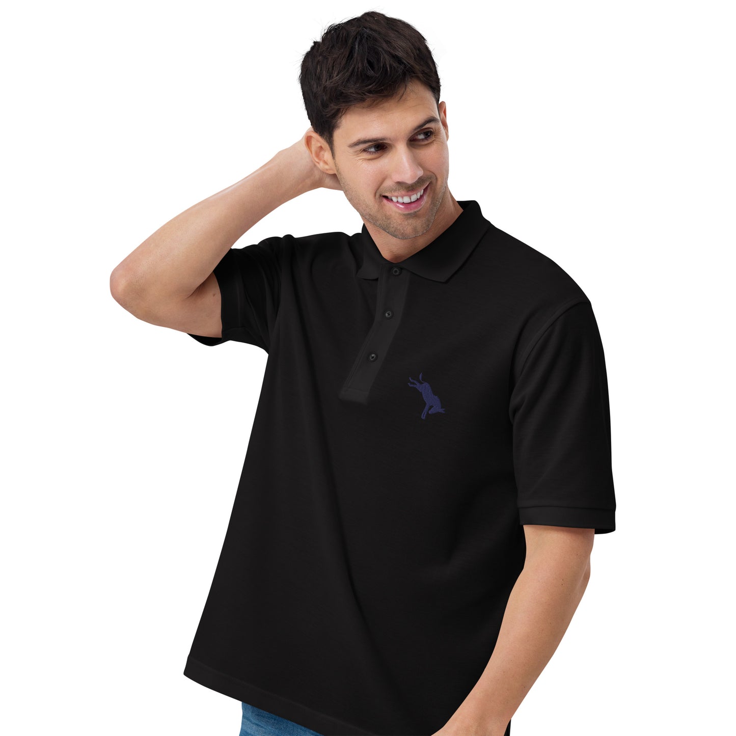 Donkey Democrat Ass Kicker Men's Black Polo