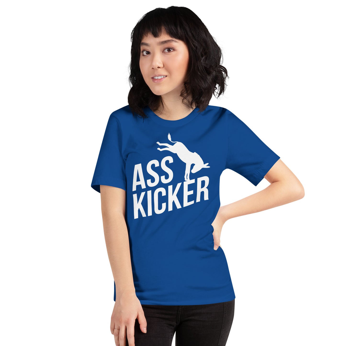 Donkey Democrat Ass Kicker Blue T-Shirt