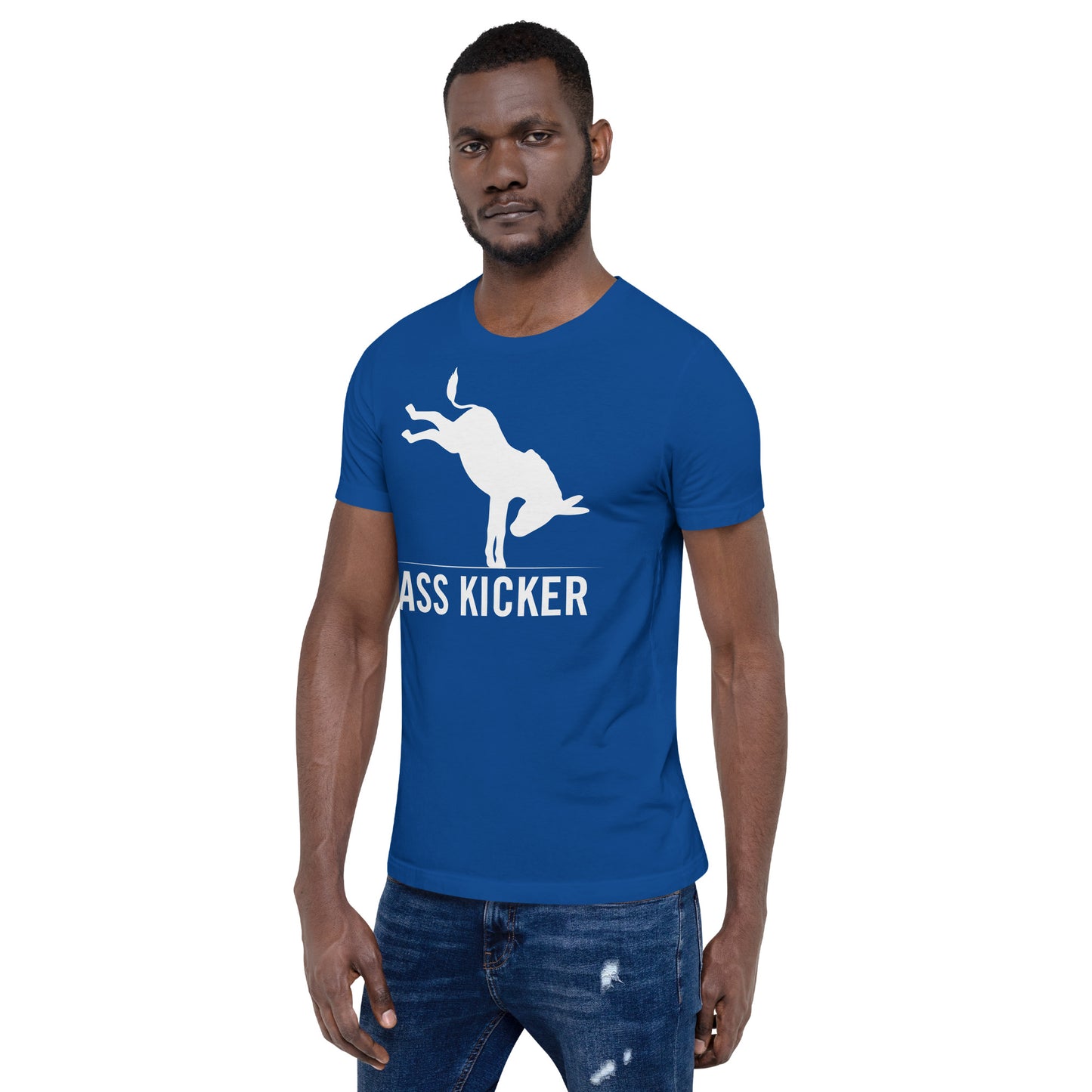 Donkey Democrat Ass Kicker Blue T-Shirt