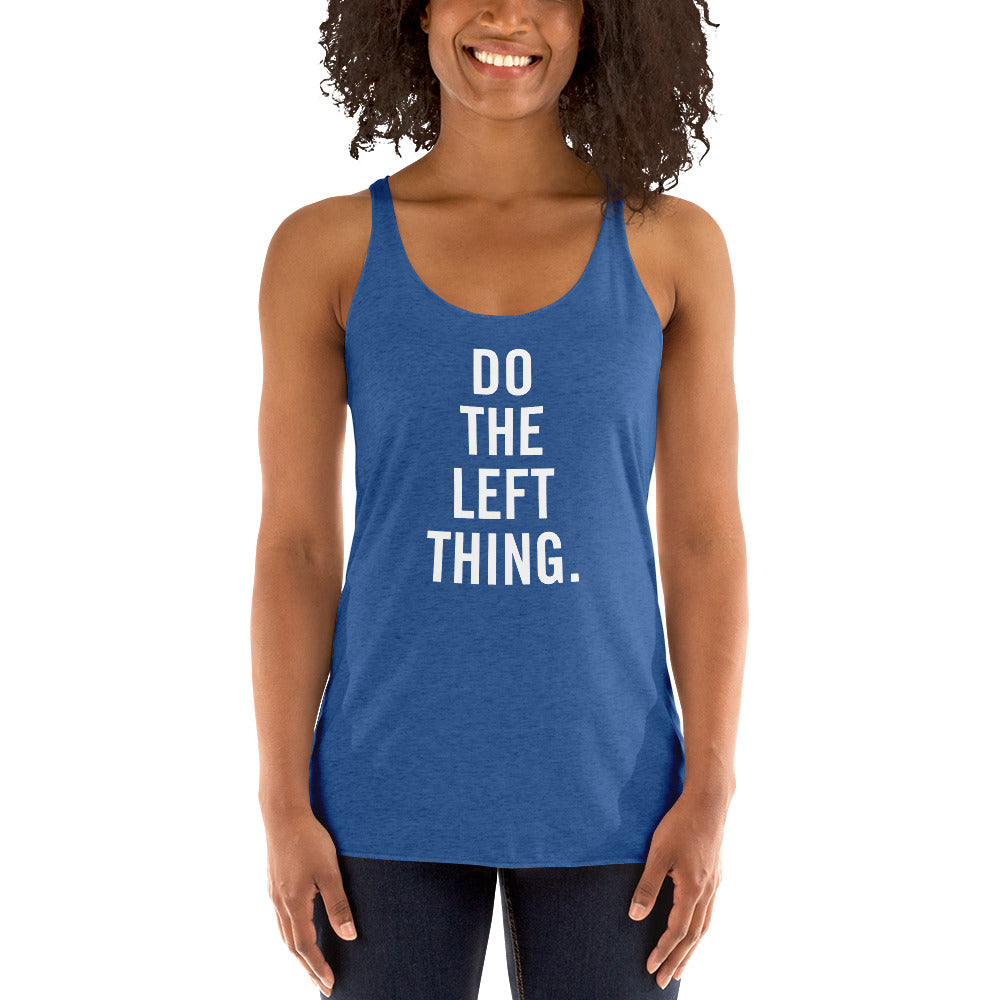 Liberal Left Democrat Women's Racerback Tank